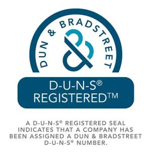 Data Universal Numbering System (D-U-N-S®) Registered™ Seal by Dun & Bradstreet